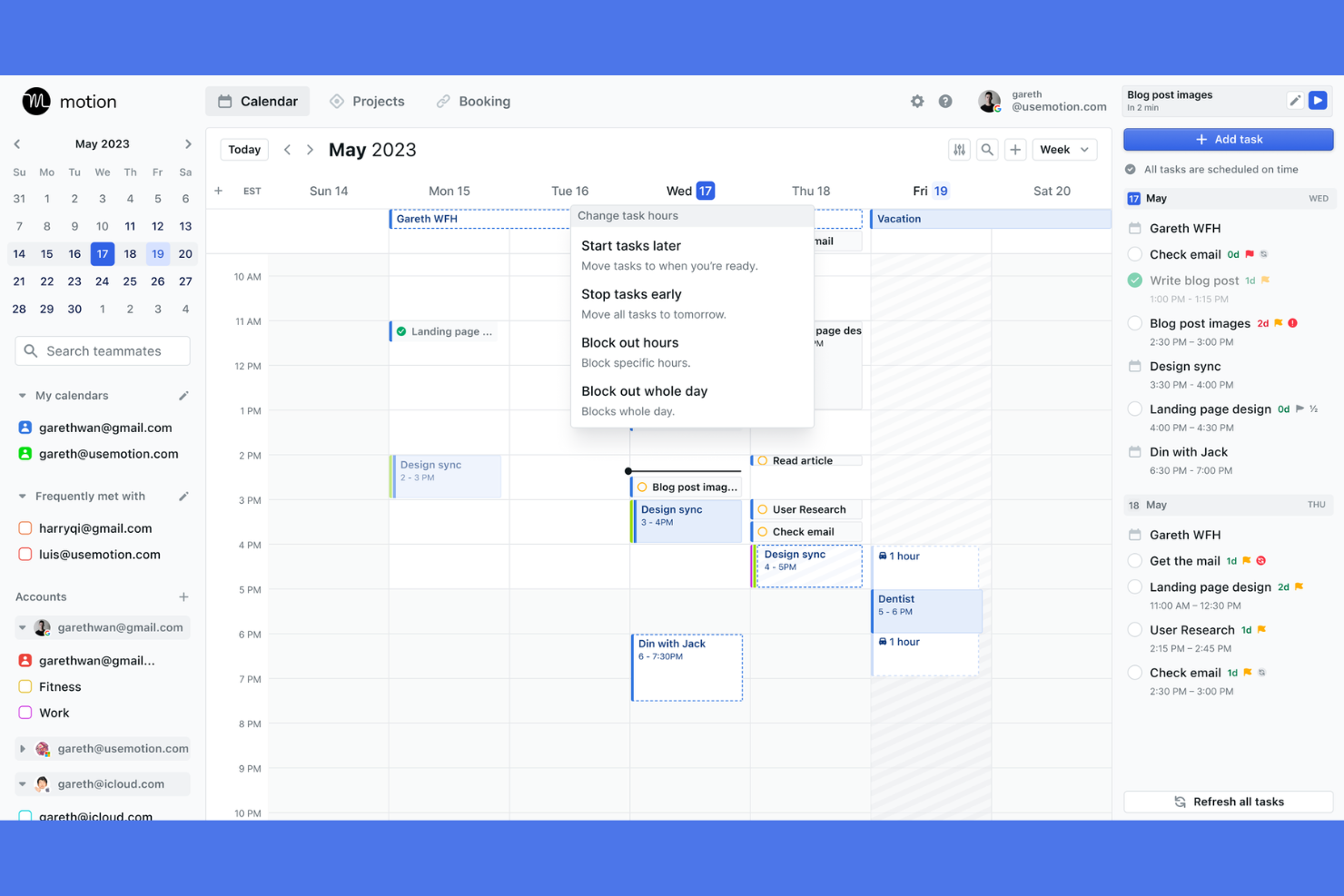 Motion screenshot - 19 alternatieven voor Akiflow, geselecteerd voor 2026 voor slimmer taak- en agendabeheer