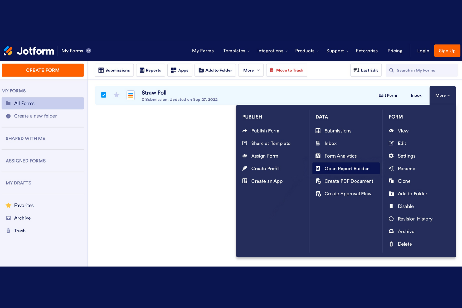 Jotform screenshot - 10 Formstack-alternatieven in 2026