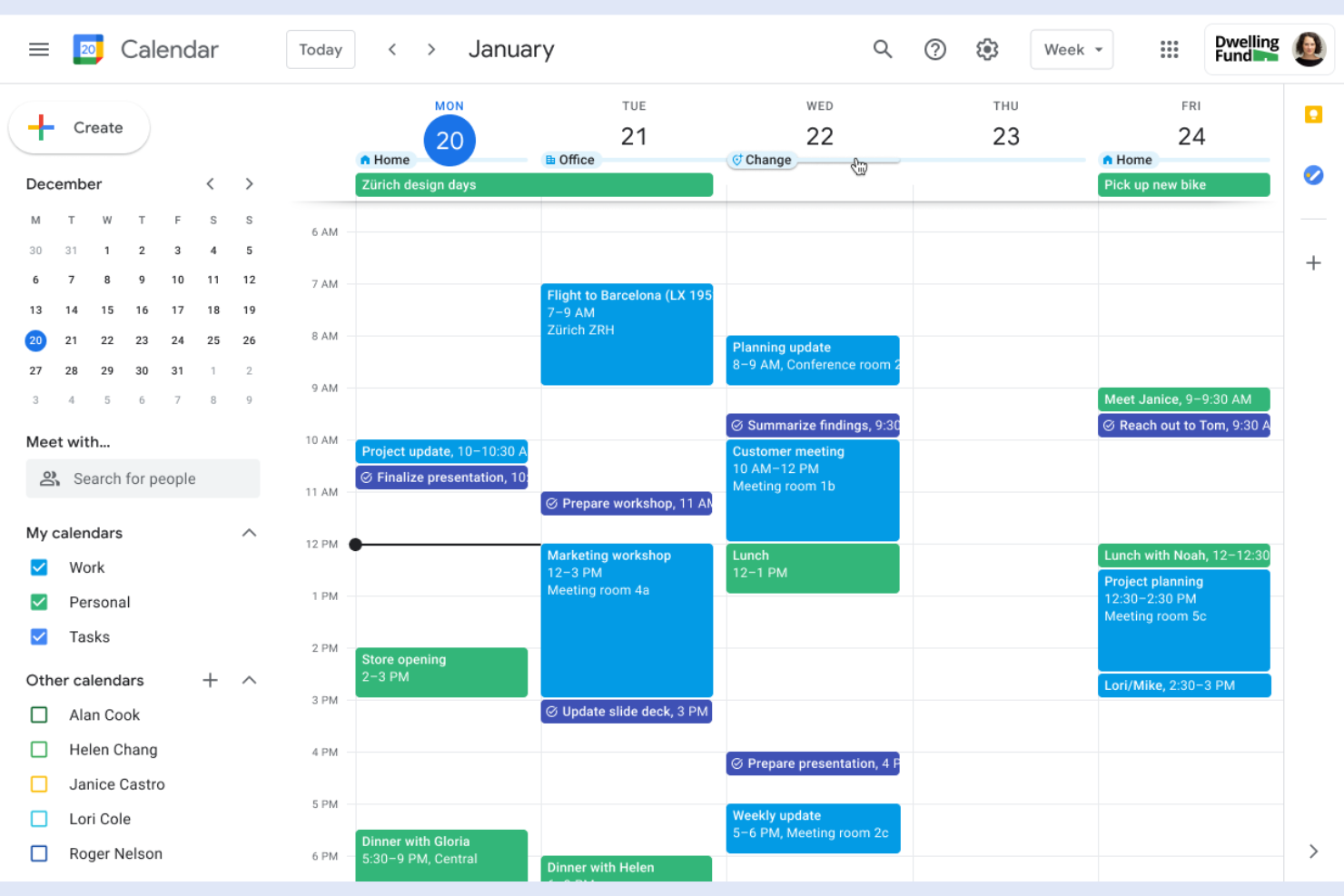 Google Calendar screenshot - 19 alternatieven voor Akiflow, geselecteerd voor 2026 voor slimmer taak- en agendabeheer