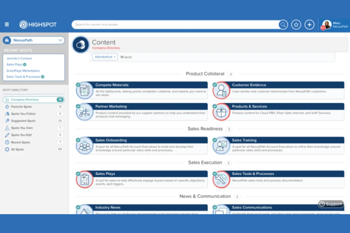 Highspot screenshot - 10 Beste alternatieven voor Templafy voor 2026
