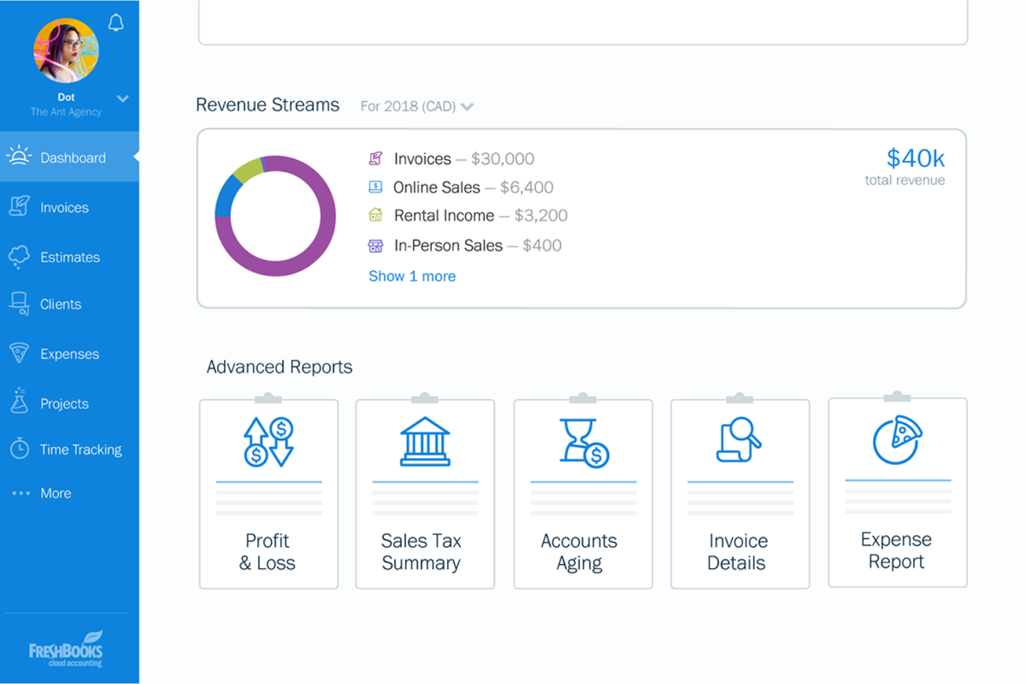 FreshBooks screenshot - 10 beste factureringssoftware voor professionele diensten, beoordeeld in 2026