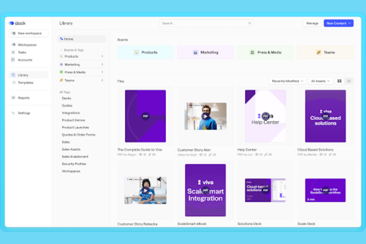 Dock screenshot - 10 beste klantportaalsoftware voor kleine bedrijven beoordeeld in 2026