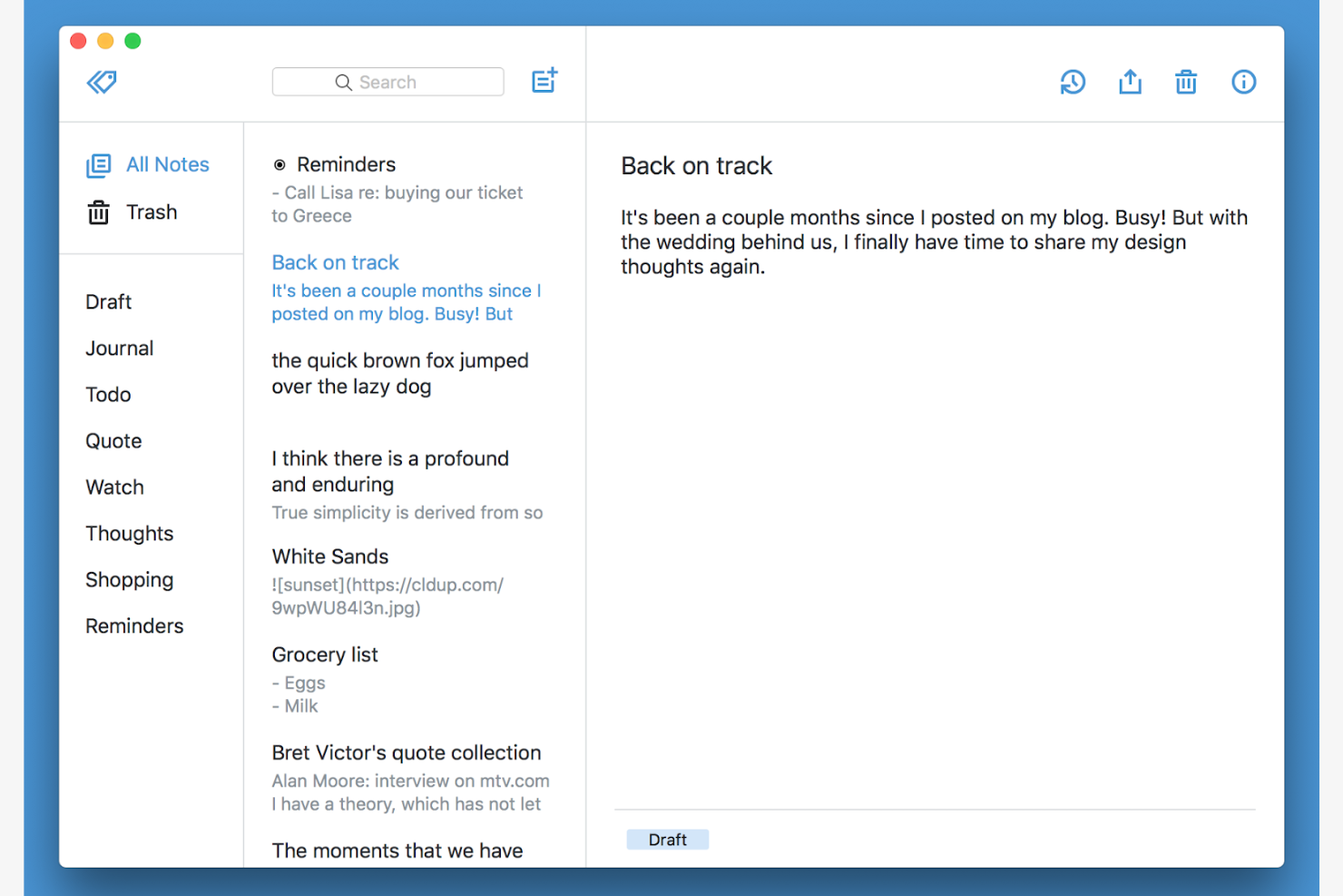 Simplenote screenshot - 10 beste OneNote-alternatieven beoordeeld in 2026