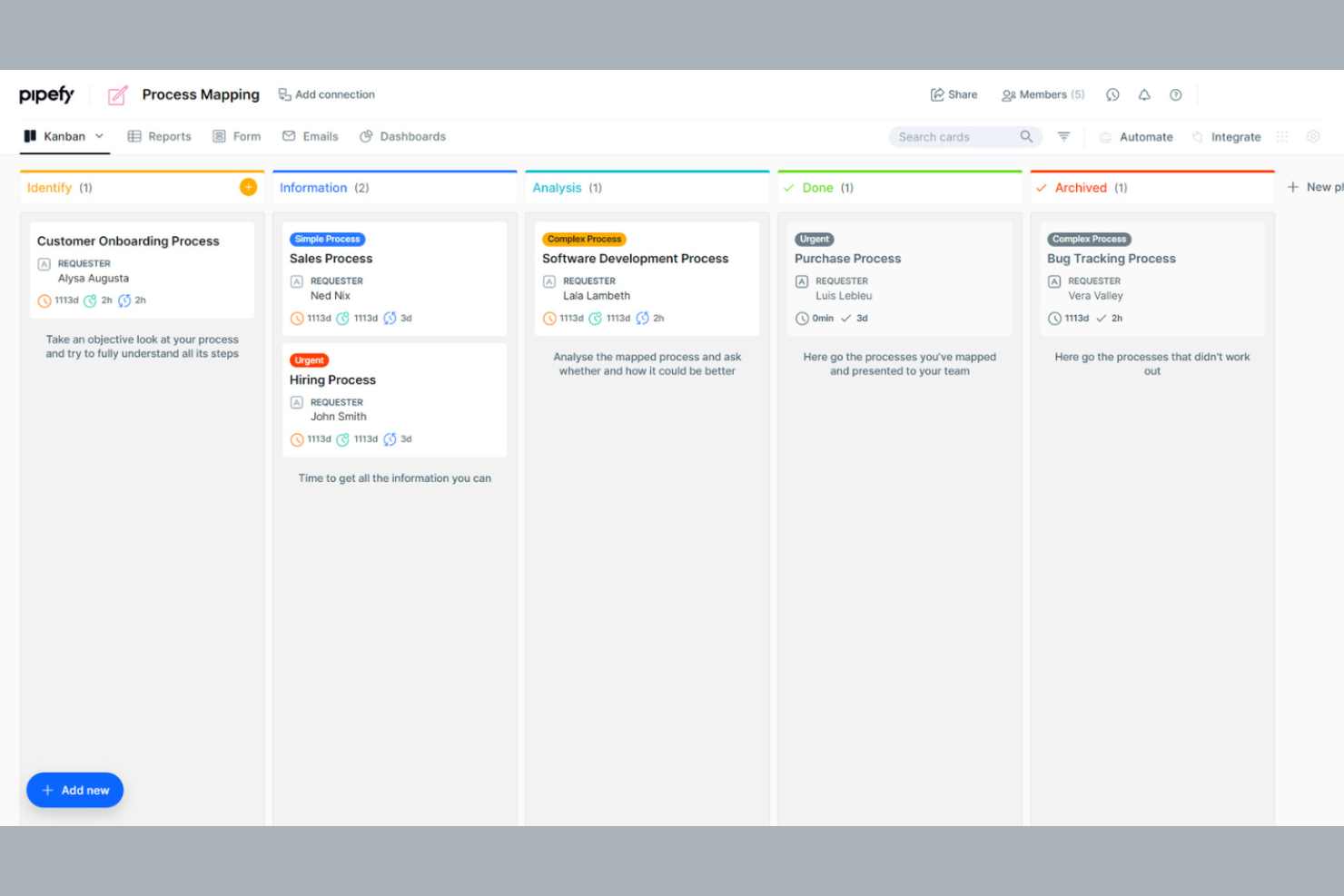 Pipefy screenshot - 10 beste software voor procesmapping beoordeeld in 2026