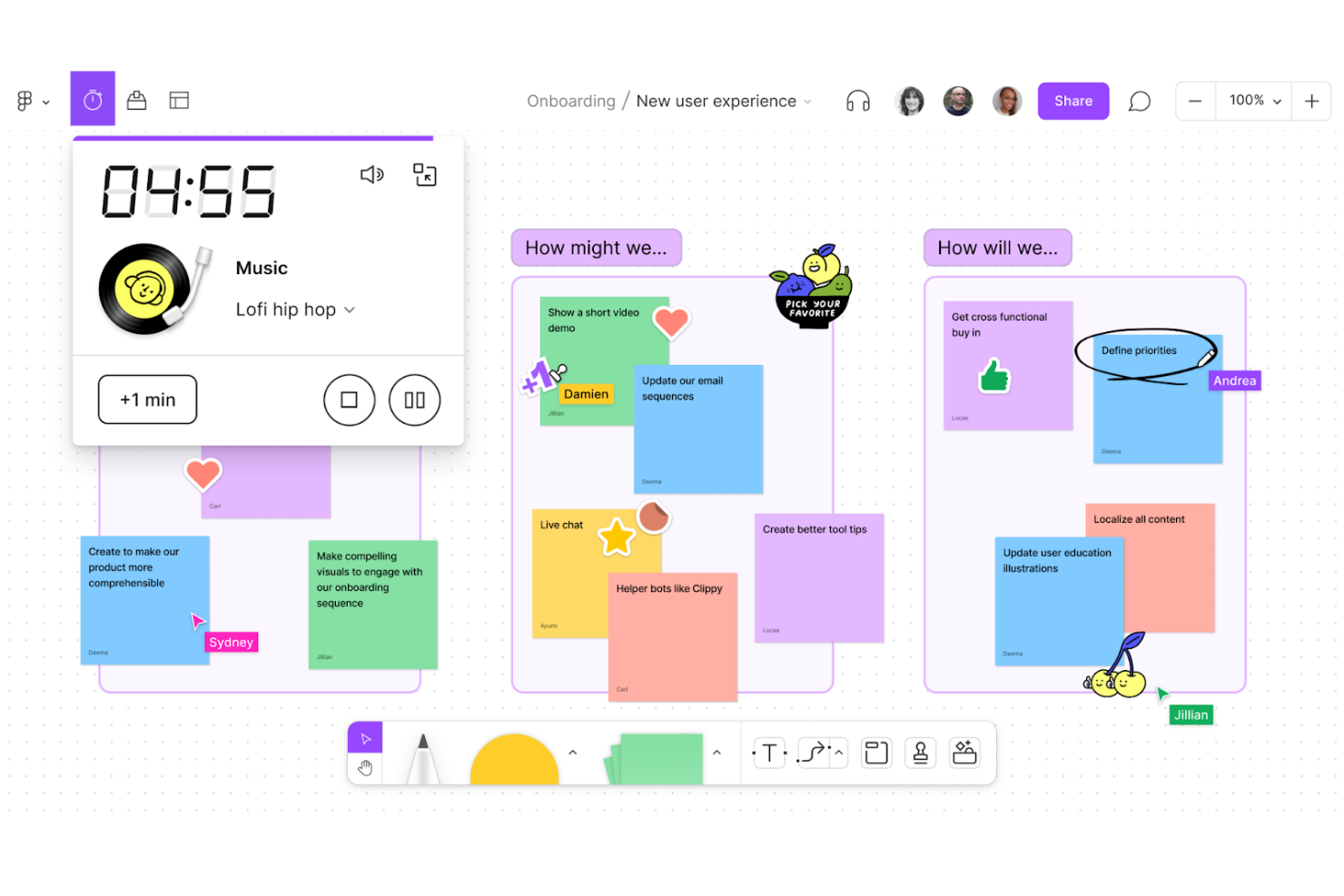 FigJam screenshot - 10 beste Jamboard-alternatieve tools voor productiviteit in 2026