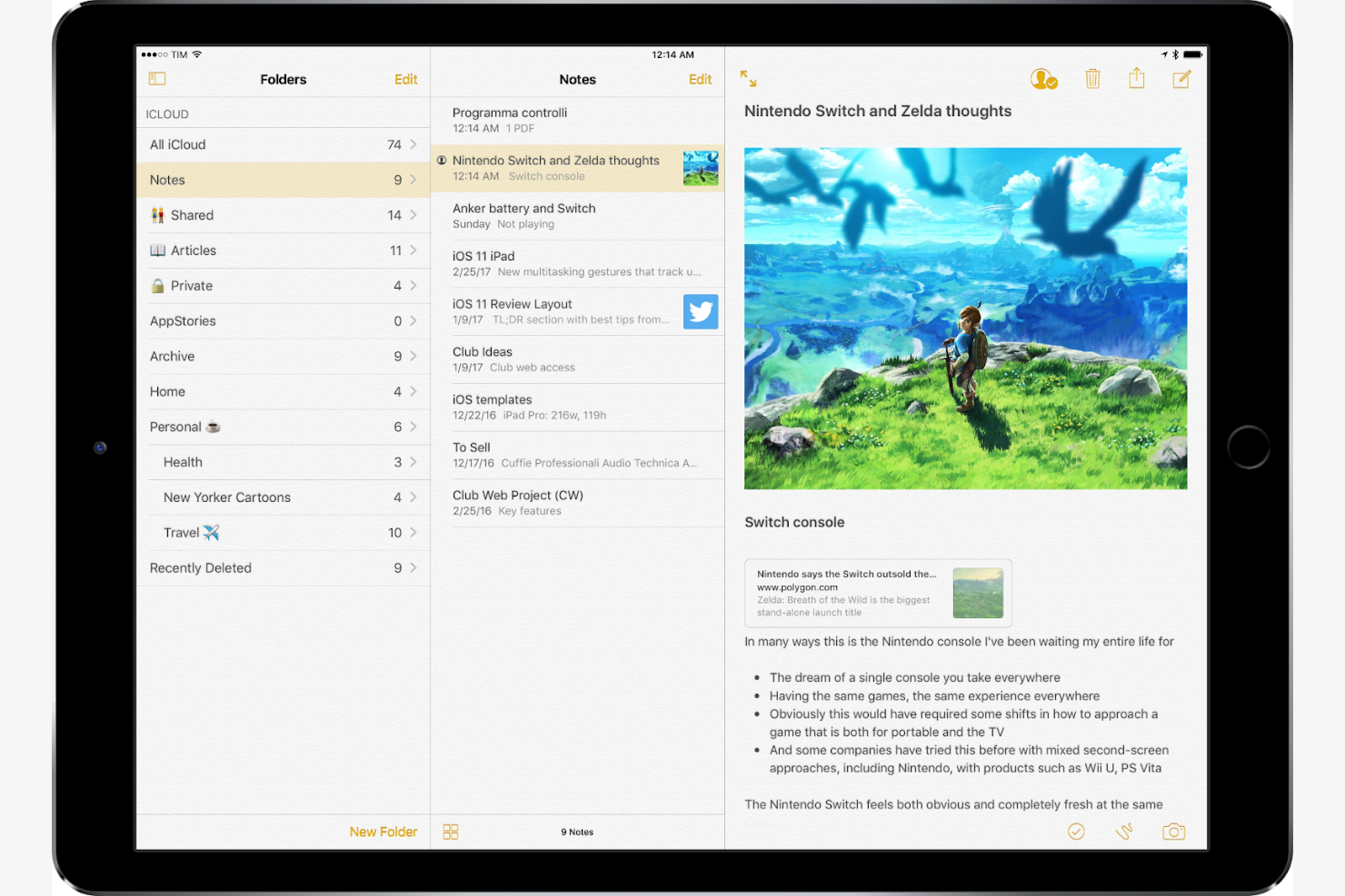 Apple Notes screenshot - 10 beste OneNote-alternatieven beoordeeld in 2026