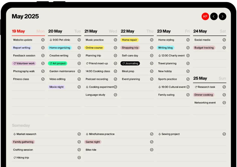Tweek Calendar screenshot - 10 beste agendasoftware beoordeeld in 2026