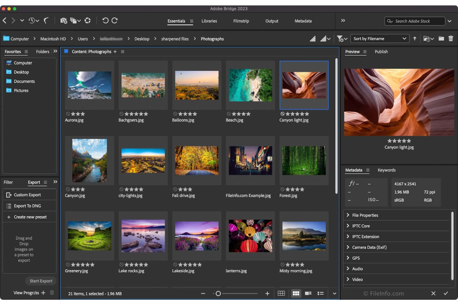 Adobe Bridge screenshot - 10 beste Bynder-alternatieven voor digitale middelen in 2026