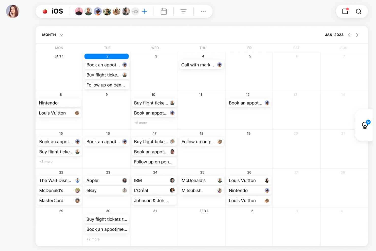 Any.do screenshot - 10 beste apps voor dagelijkse planning beoordeeld in 2026