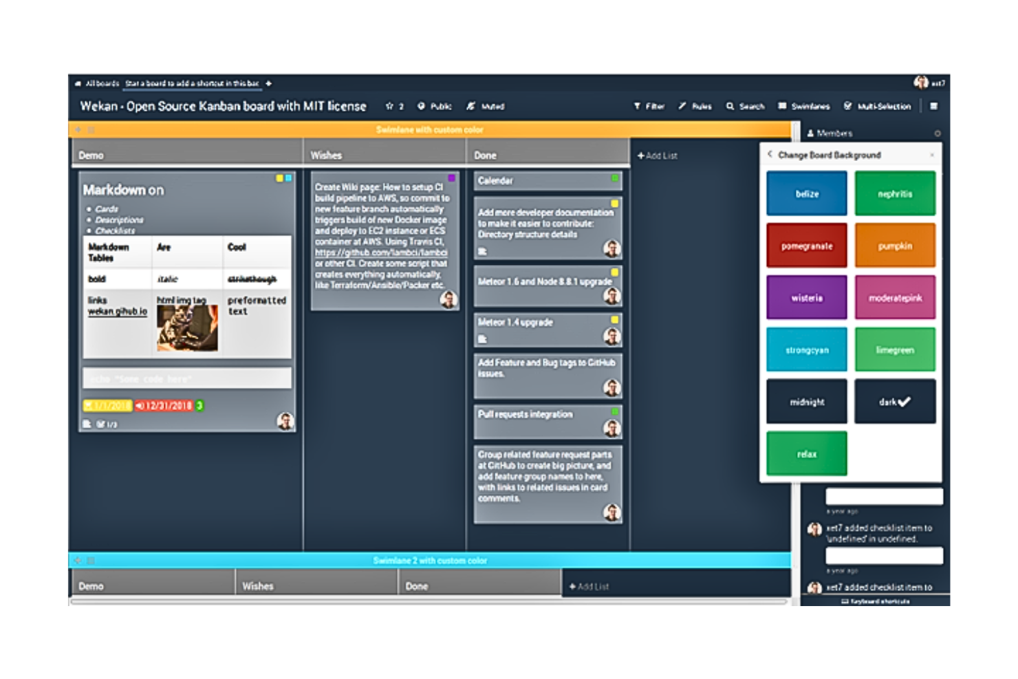 WeKan screenshot - 10 beste open source workflowbeheersoftware voor 2026