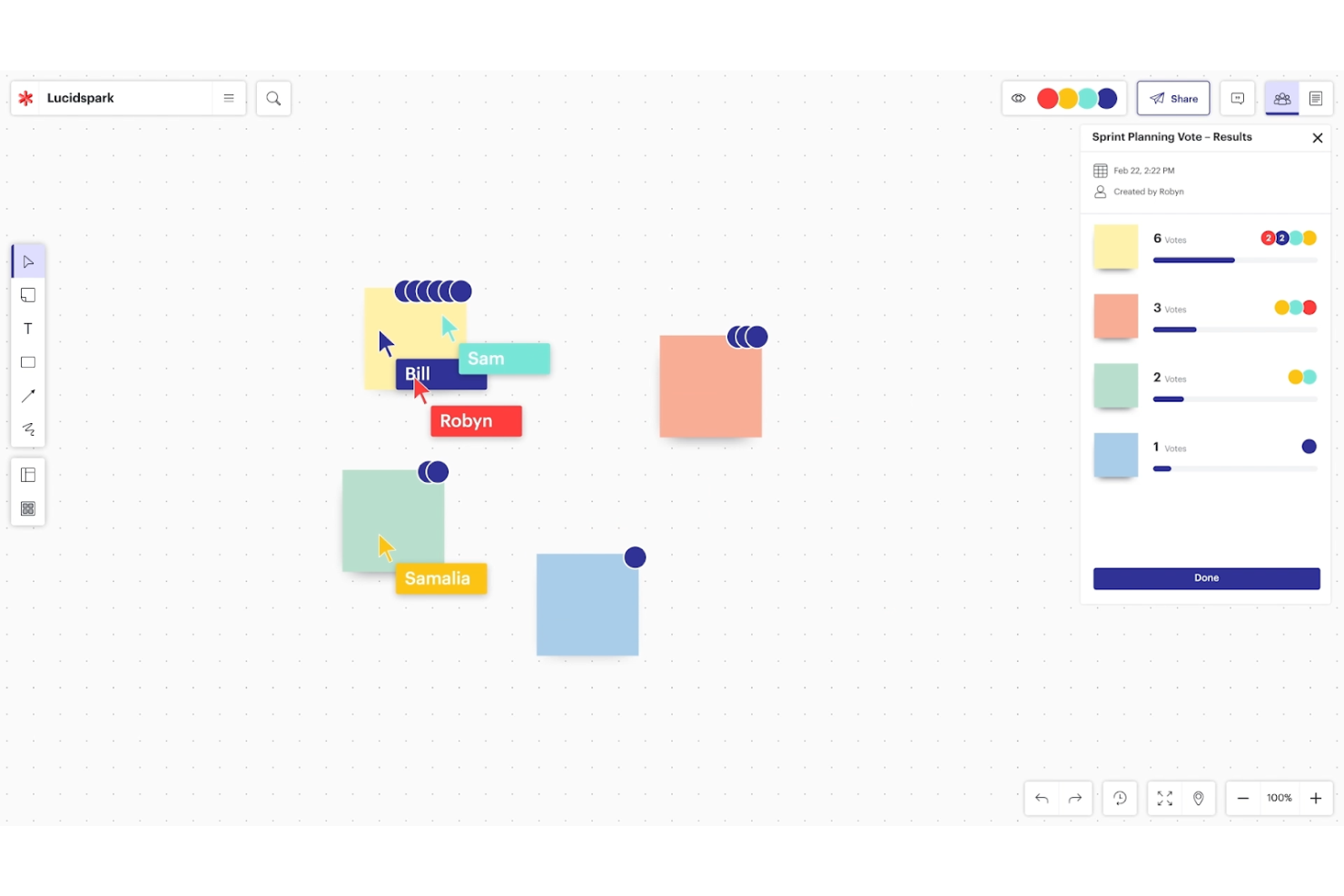 Lucidspark screenshot - 10 beste Jamboard-alternatieve tools voor productiviteit in 2026