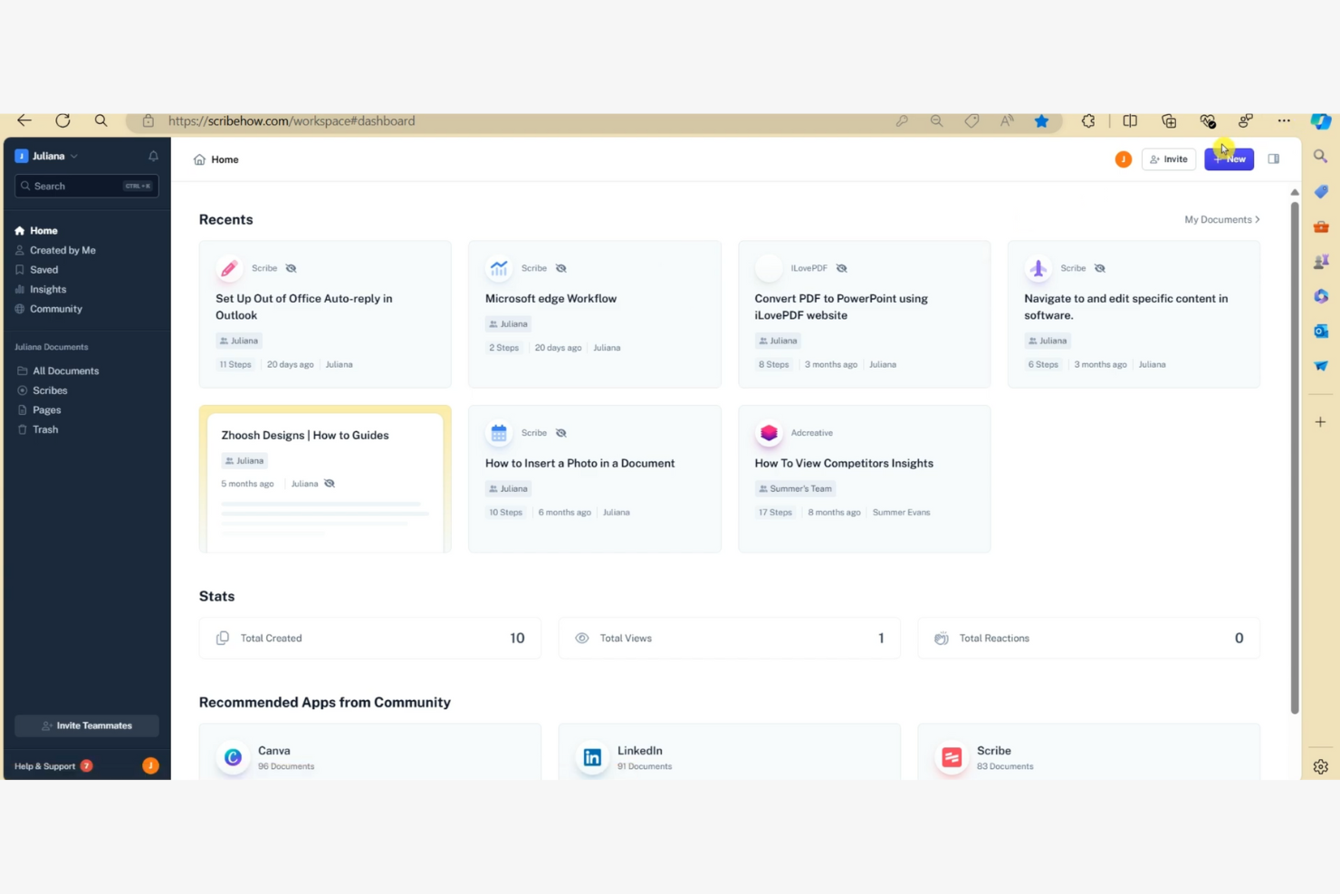 Scribe screenshot - 10 beste software voor standaardwerkinstructies beoordeeld in 2026