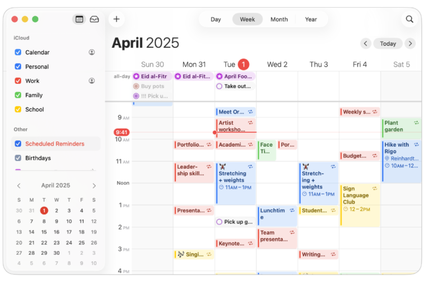 Apple Calendar screenshot - 10 beste alternatieven voor Doodle beoordeeld in 2026