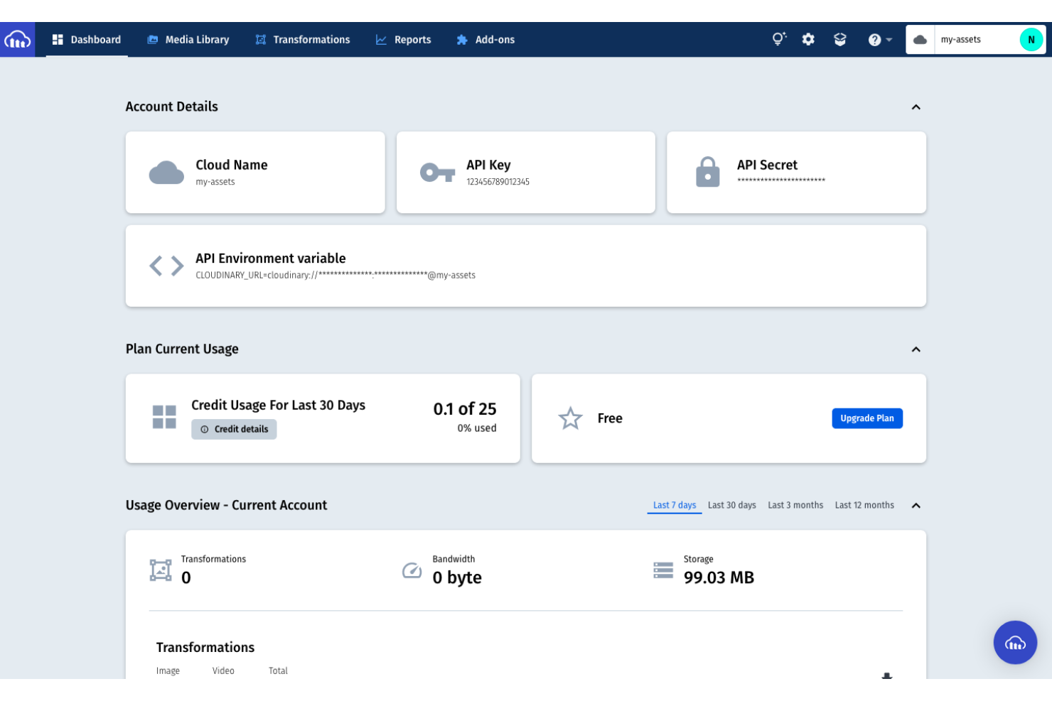 Cloudinary screenshot - 10 beste Bynder-alternatieven voor digitale middelen in 2026