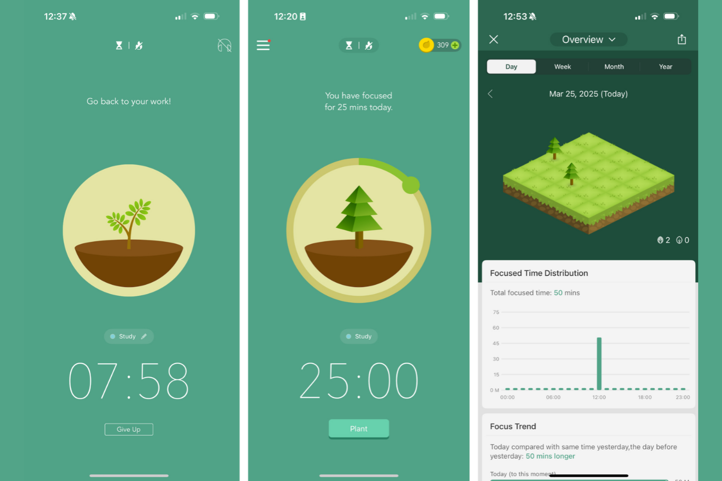 Forest screenshot - 10 beste Pomodoro-timerapps beoordeeld in 2026
