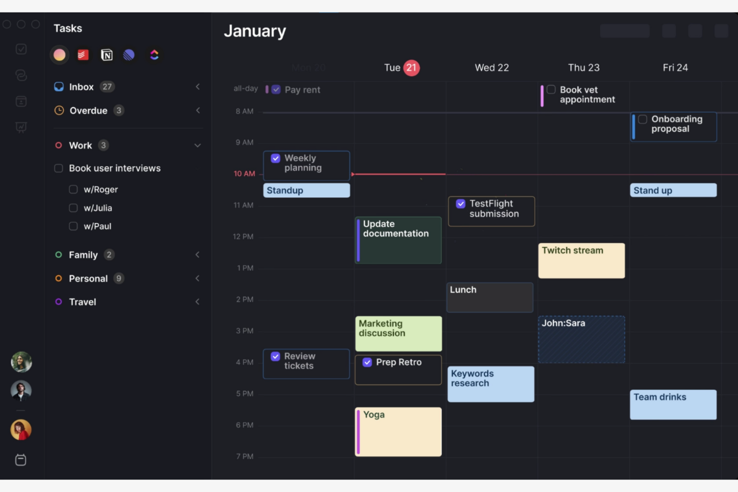 Morgen screenshot - 10 beste apps voor dagelijkse planning beoordeeld in 2026