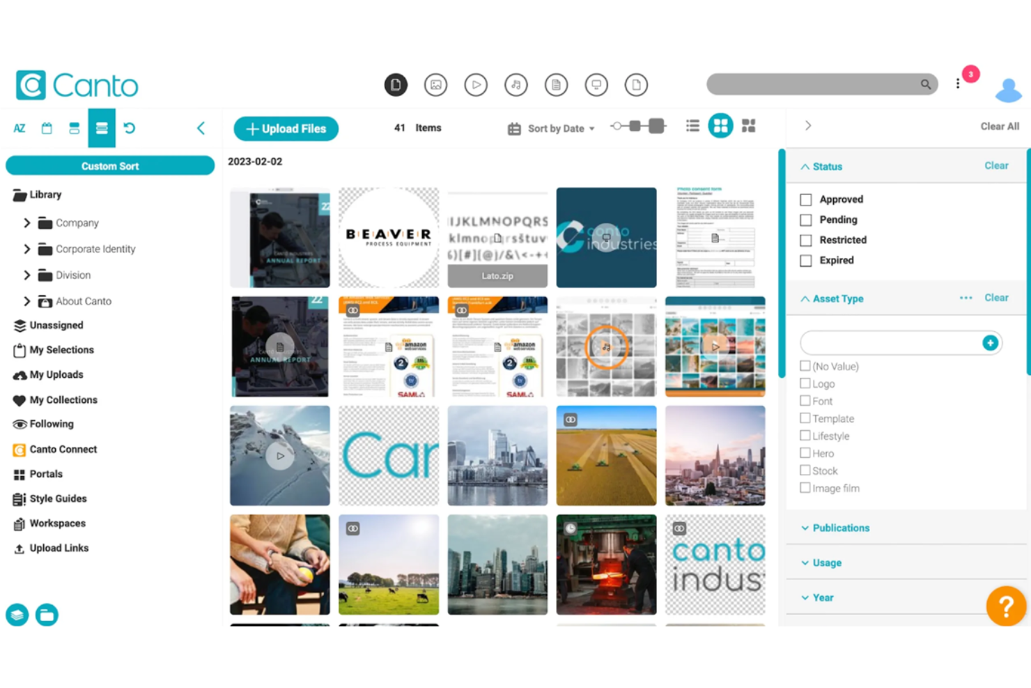 Canto screenshot - 10 beste Bynder-alternatieven voor digitale middelen in 2026
