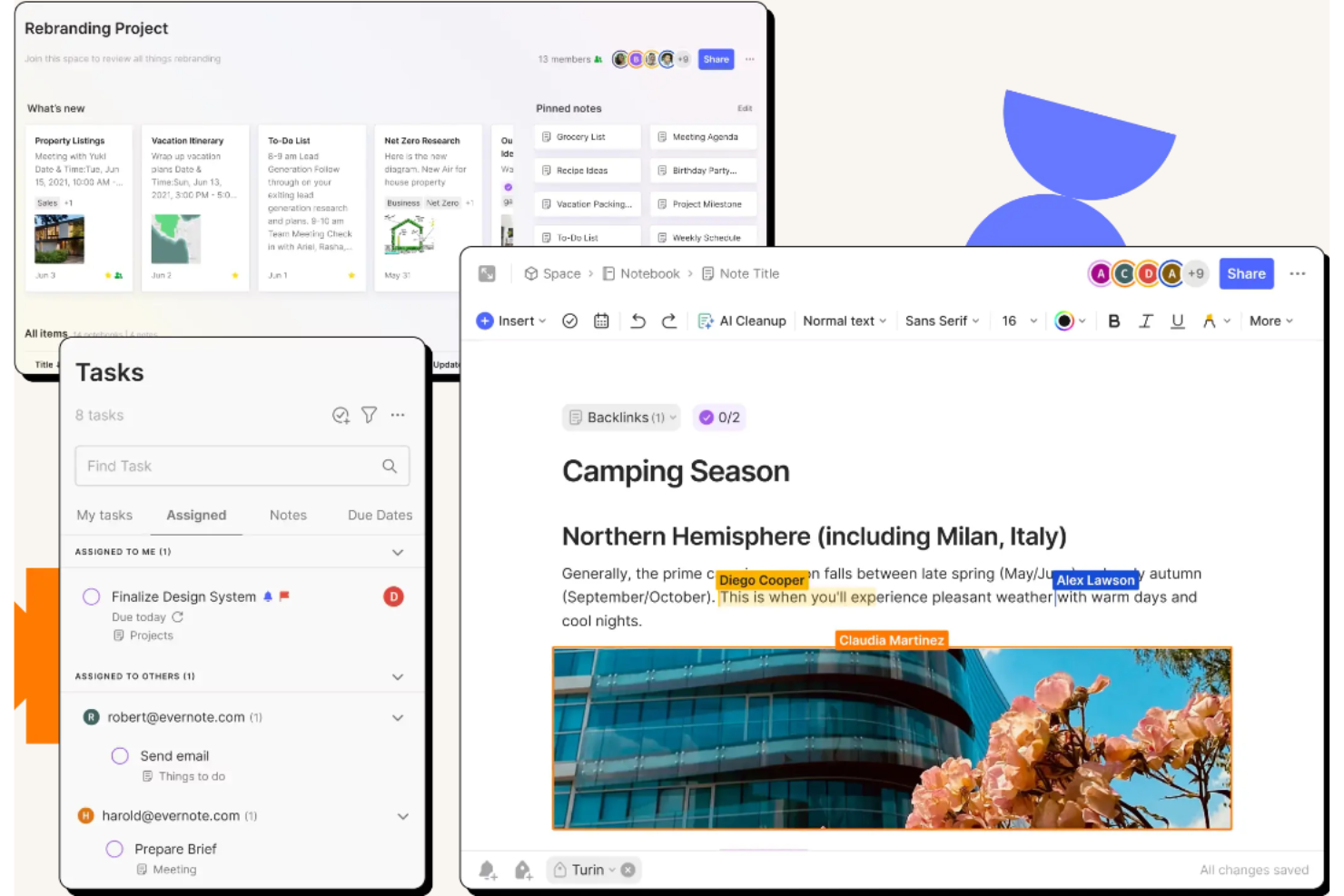 Evernote Teams screenshot - 10 Beste Mural-alternatieven beoordeeld in 2026