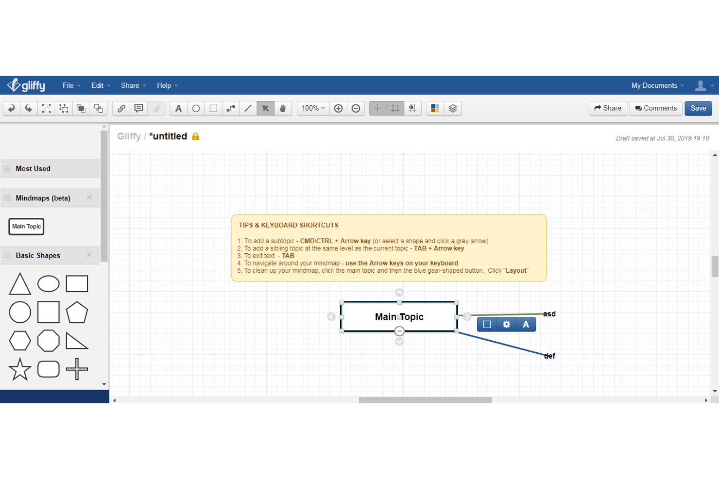 Gliffy screenshot - 10 beste alternatieve tools voor Lucidchart voor diagrammen in 2026