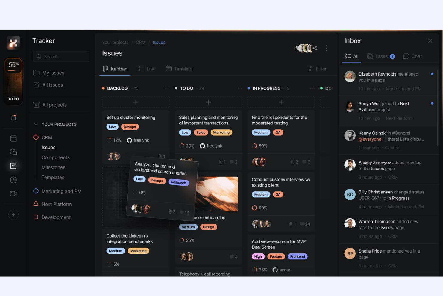 Huly screenshot - 10 beste open source projectmanagementsoftware beoordeeld in 2026