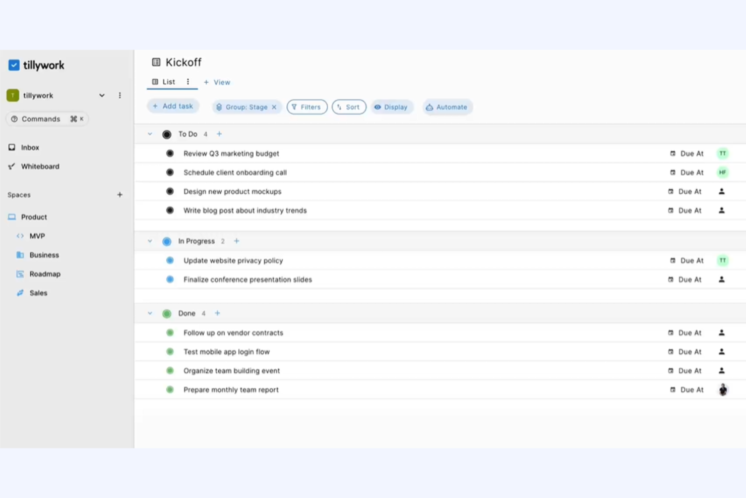 Tillywork screenshot - 10 beste open source projectmanagementsoftware beoordeeld in 2026