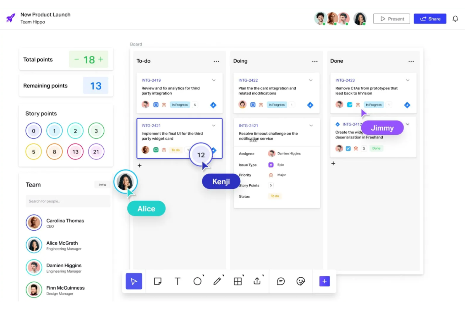 Ziteboard screenshot - 10 beste FigJam-alternatieven voor samenwerking in 2026