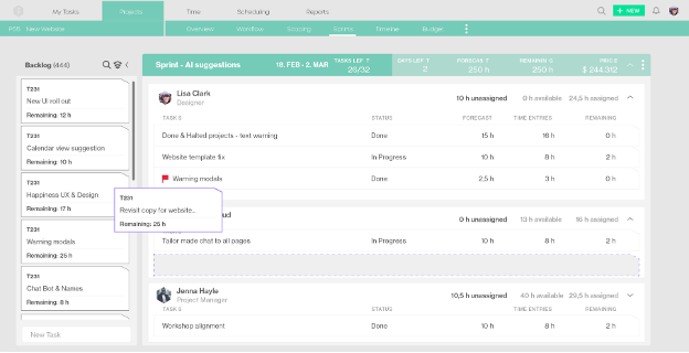 Forecast App screenshot - 10 beste AI-software voor automatisering van professionele dienstverlening beoordeeld in 2026