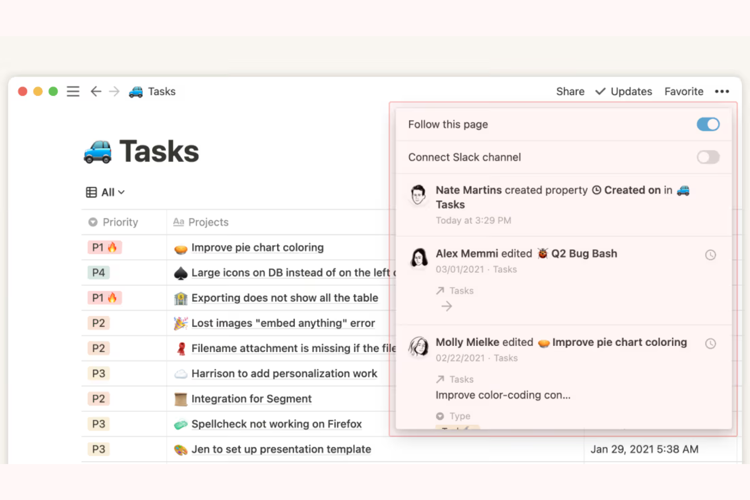 Notion screenshot - 10 beste AI-tools voor projectanalyse beoordeeld in 2026