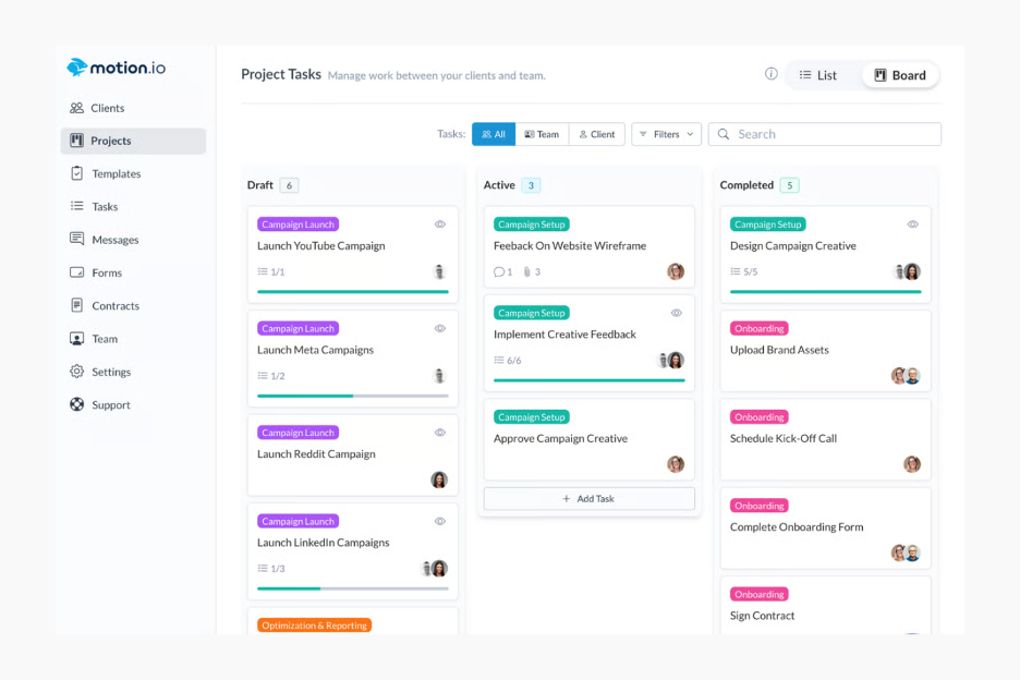 Motion AI screenshot - 10 beste PMO-AI-tools beoordeeld in 2026