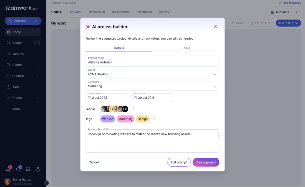 Teamwork screenshot - 10 beste PMO-AI-tools beoordeeld in 2026