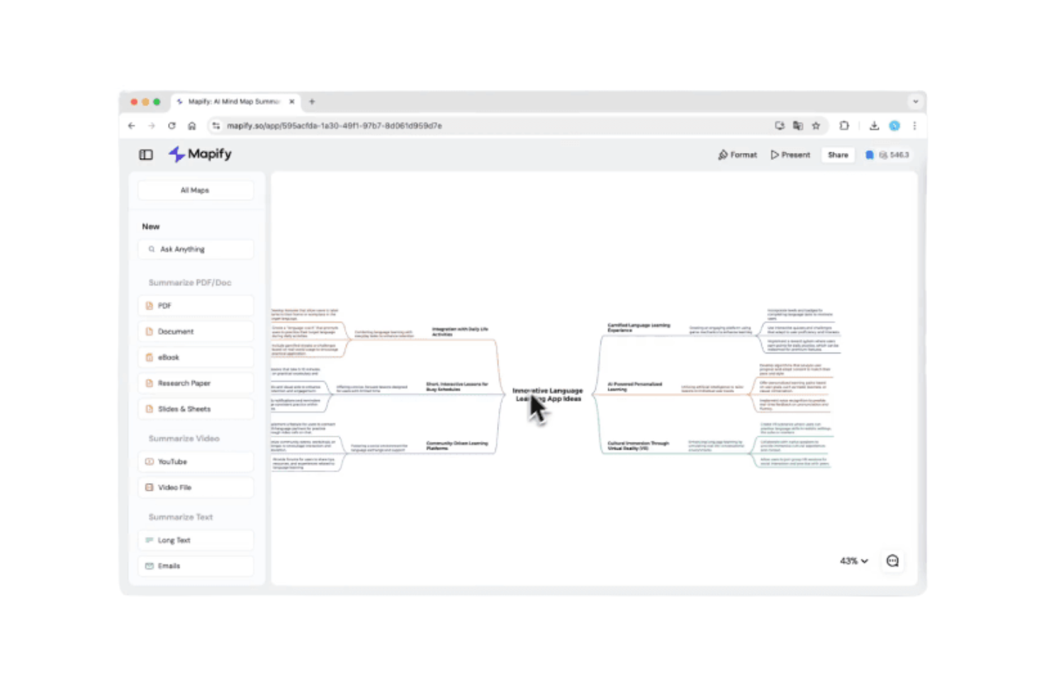 Mapify screenshot - 10 beste AI-brainstormtools beoordeeld in 2026