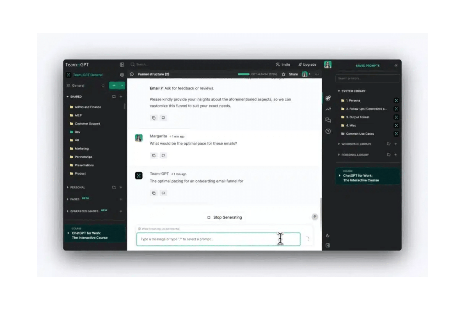 Team GPT screenshot - 10 beste AI-brainstormtools beoordeeld in 2026