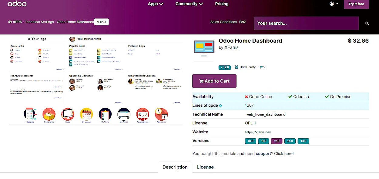 Odoo screenshot - 10 beste AI-software voor resourceplanning van ondernemingen beoordeeld in 2026