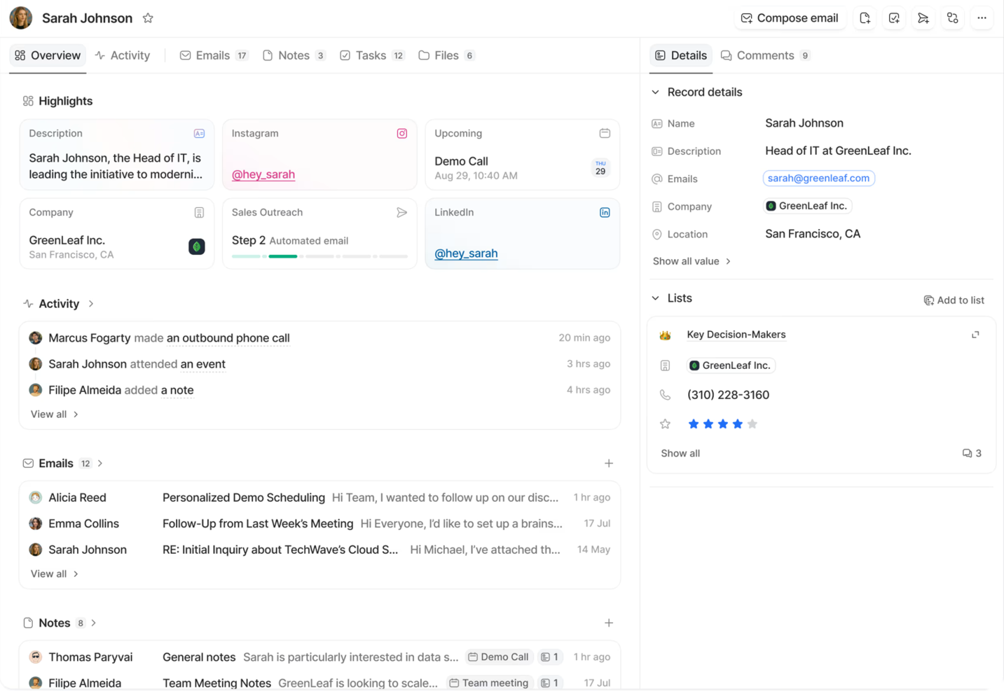 Attio screenshot - 10 beste AI-software voor klantbeheer beoordeeld in 2026