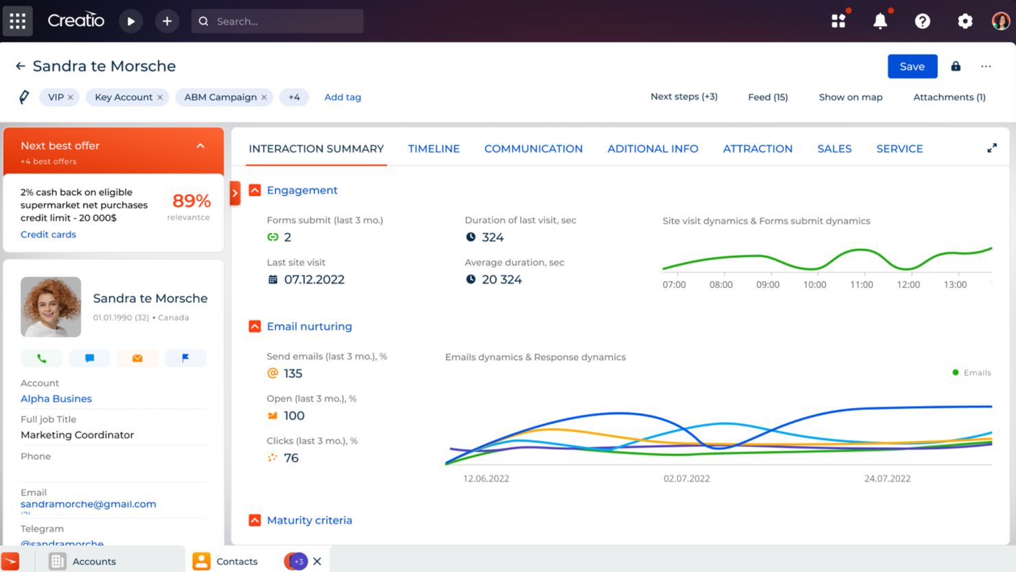 Creatio screenshot - 10 beste AI-software voor klantbeheer beoordeeld in 2026