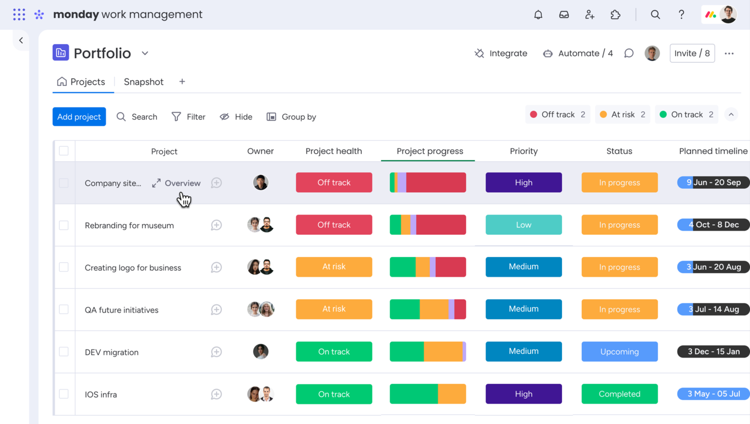 monday AI Workspace screenshot - 10 beste AI-software voor klantbeheer beoordeeld in 2026