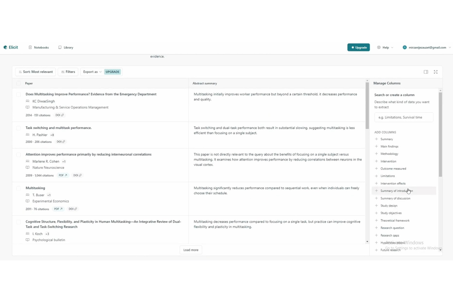 Elicit screenshot - 10 beste AI-productiviteitstools beoordeeld in 2026
