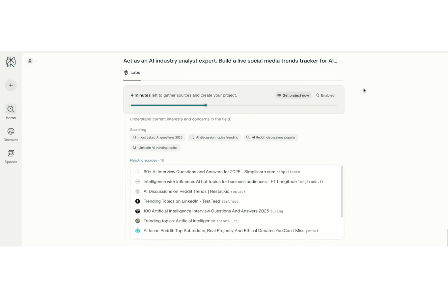 Perplexity screenshot - 10 beste AI-productiviteitstools beoordeeld in 2026