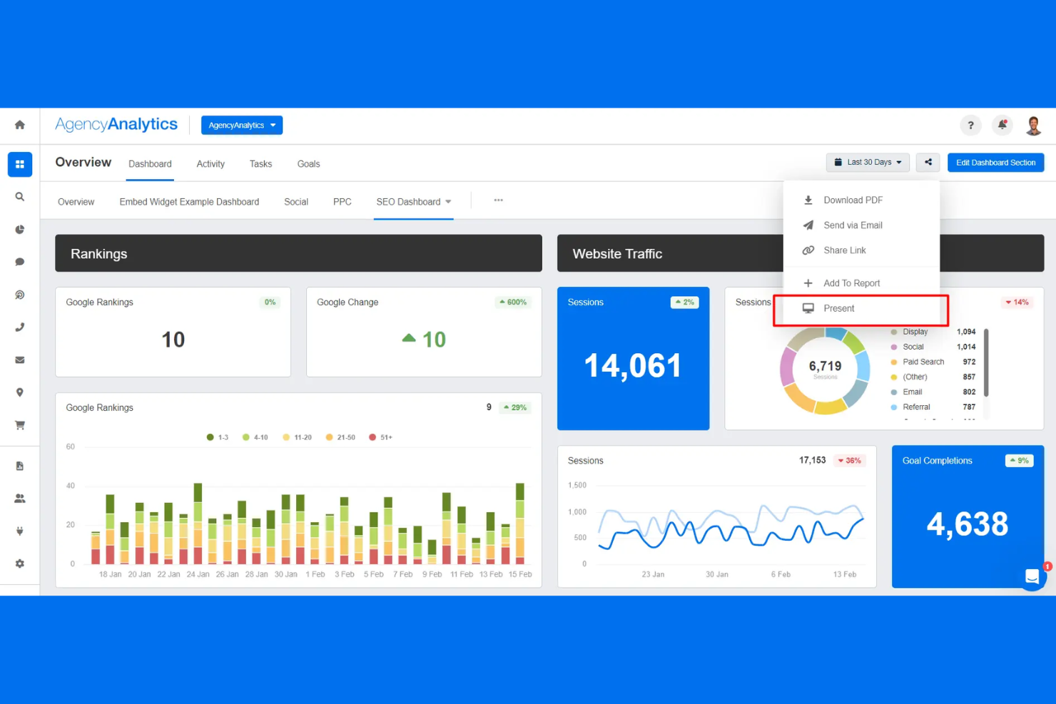 AgencyAnalytics screenshot - 10 beste KI-rapportagetools beoordeeld in 2026