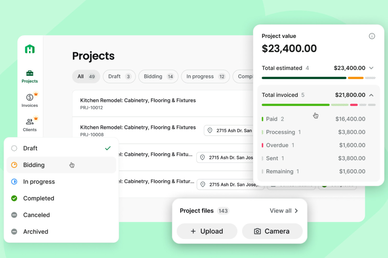 Handoff screenshot - 10 beste AI-schattingsoftware beoordeeld in 2026