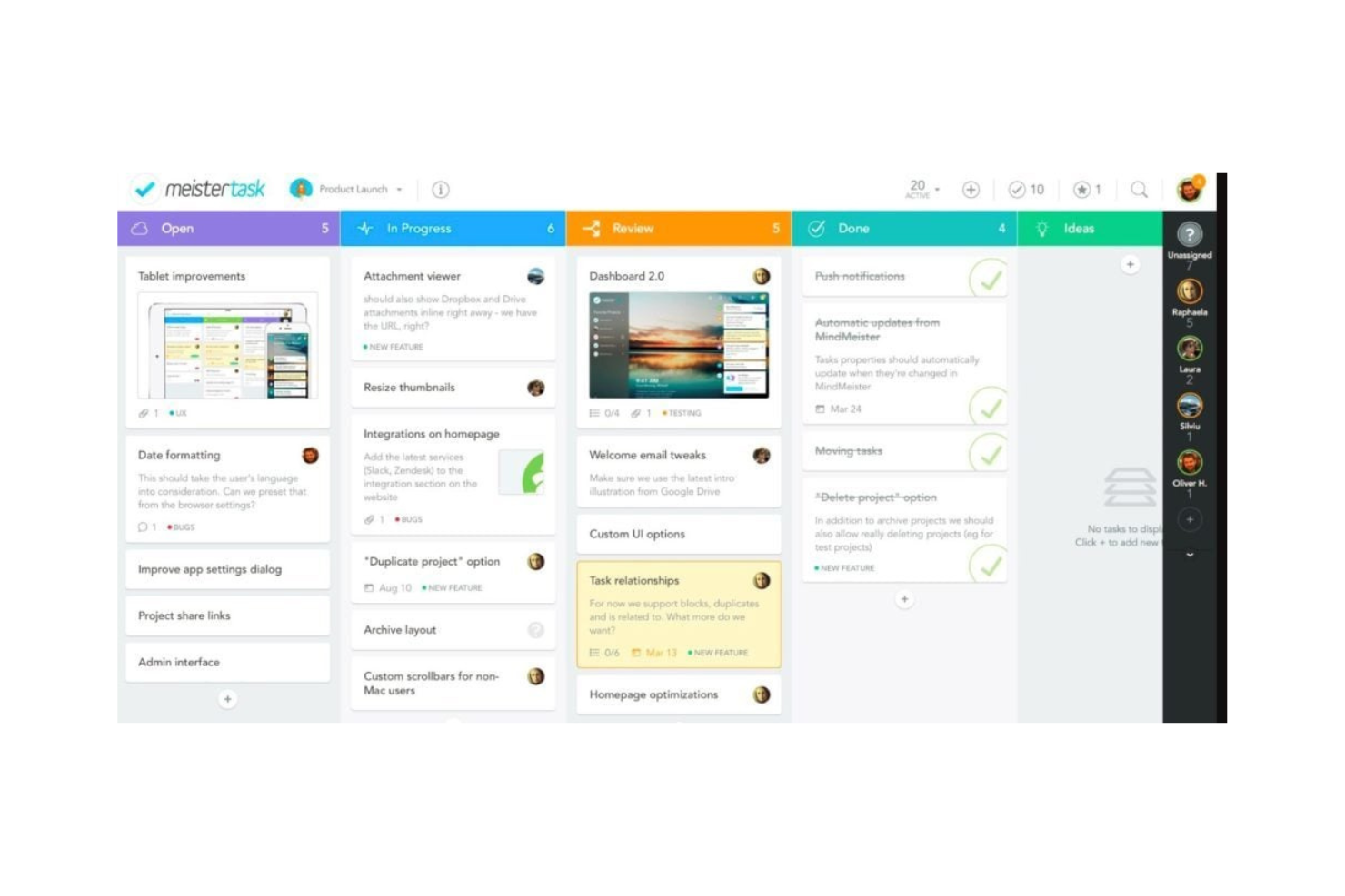 MeisterTask screenshot - De 10 beste gratis softwareprogramma’s voor taakbeheer met AI beoordeeld in 2026