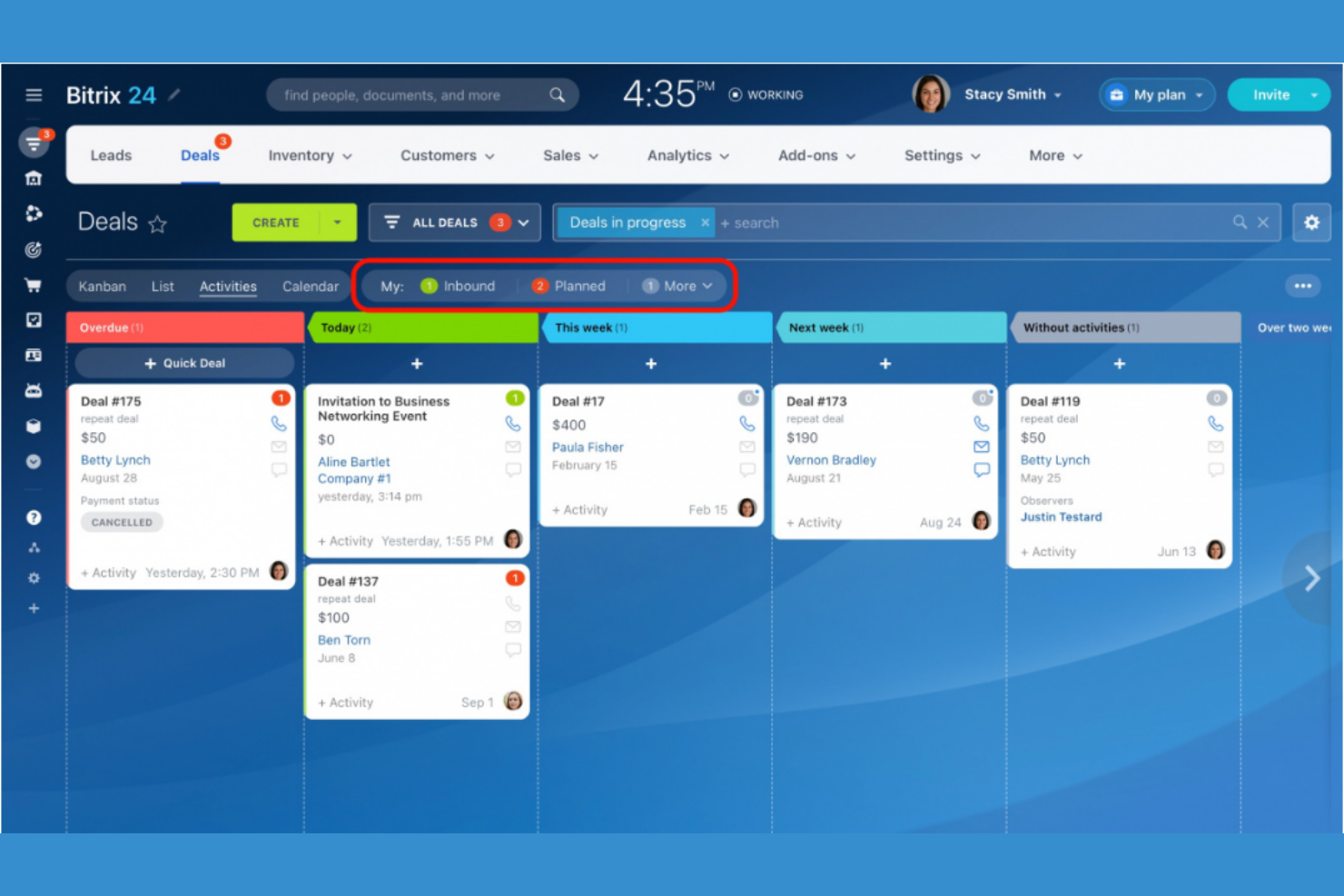 Bitrix24 screenshot - 10 beste software voor bouwprojectbeheer die met Xero werkt, beoordeeld in 2026