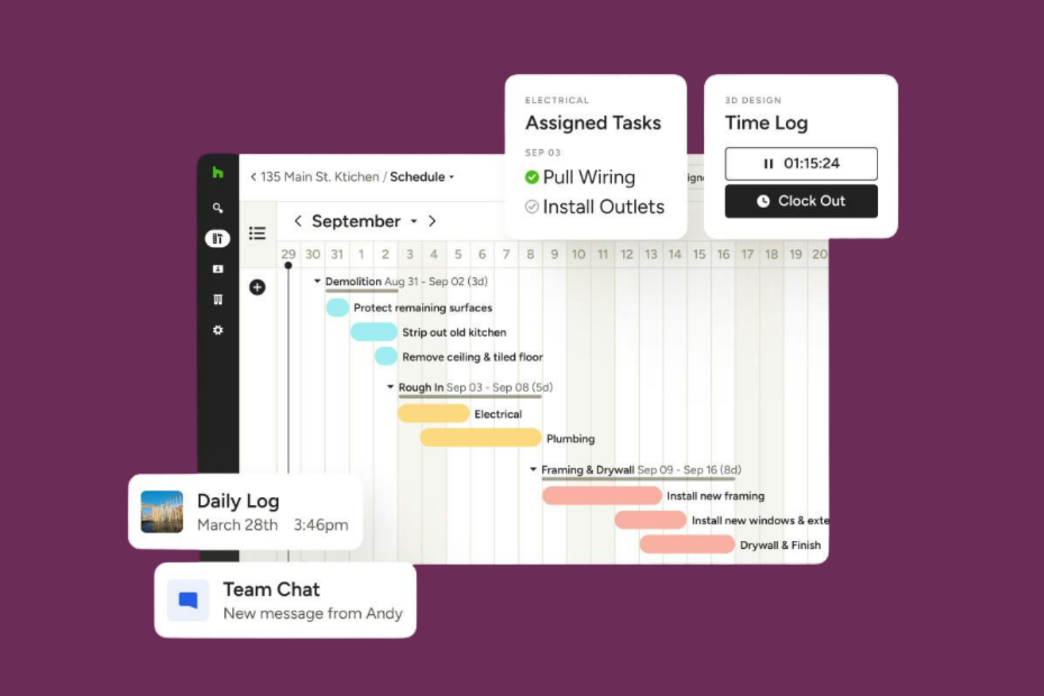 Houzz Pro screenshot - 10 beste software voor bouwprojectbeheer die met Xero werkt, beoordeeld in 2026