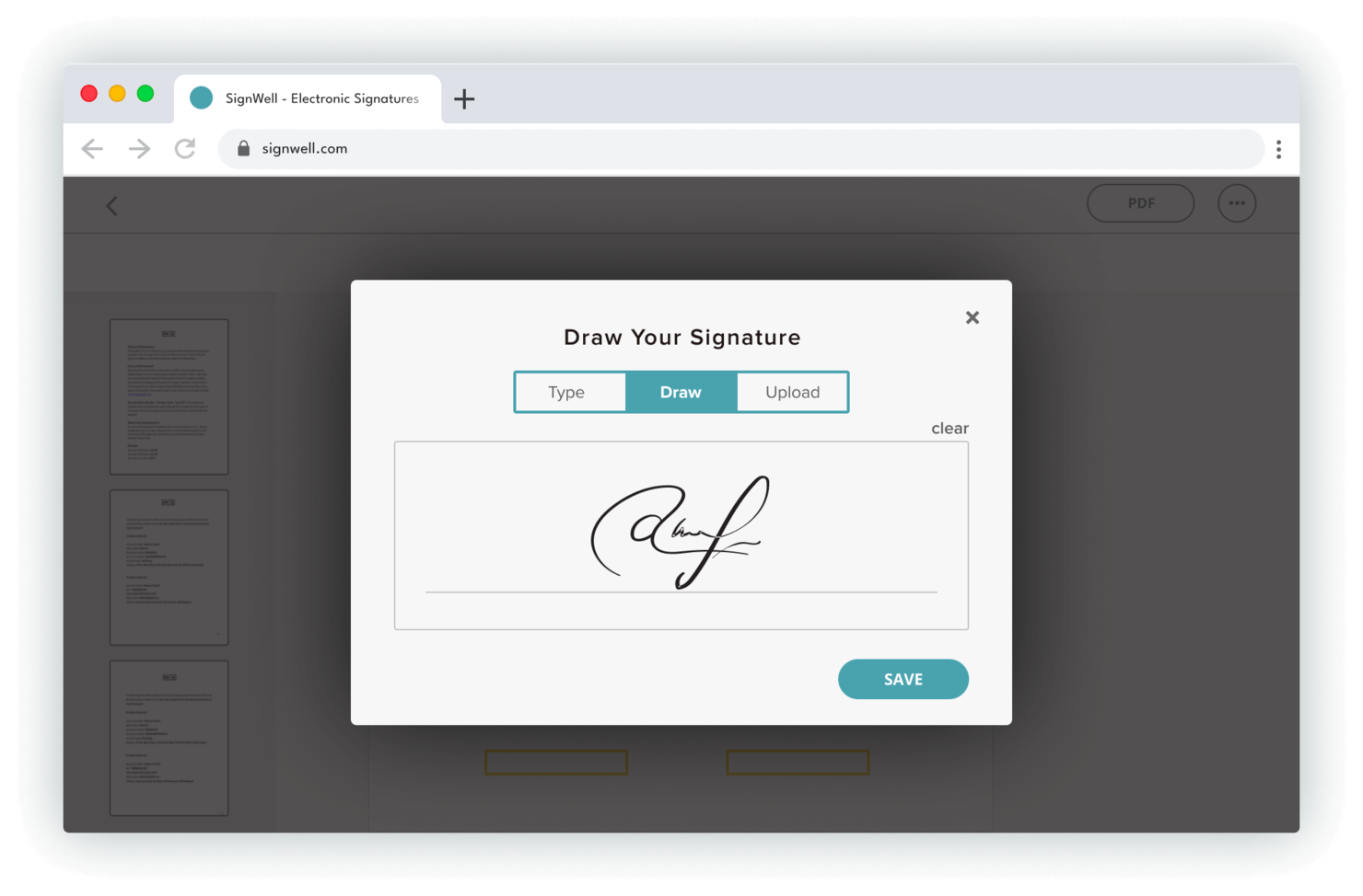 Signwell screenshot - 10 beste gratis software voor e-handtekeningen beoordeeld in 2026
