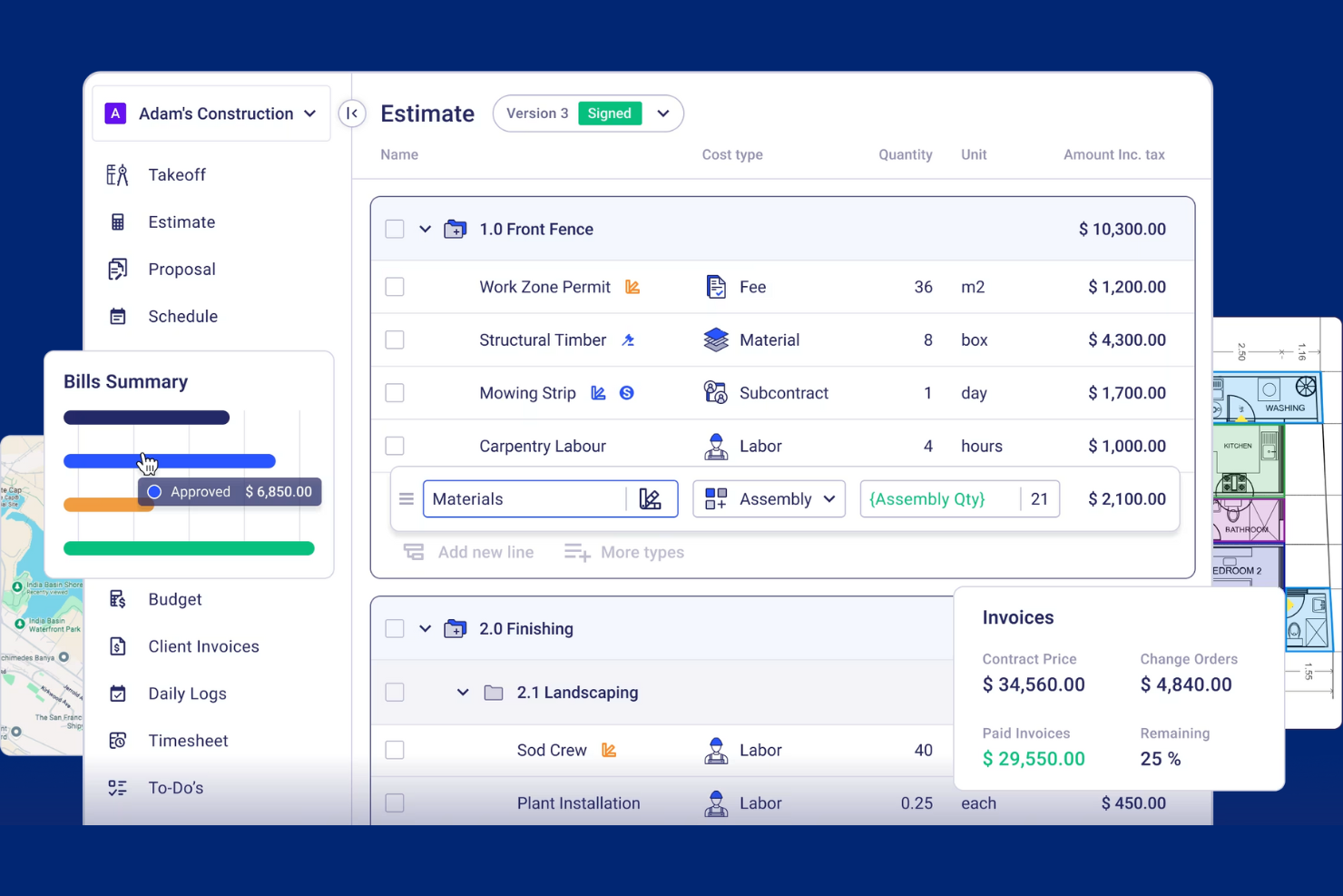Buildern screenshot - 10 beste software voor bouwprojectbeheer die met Xero werkt, beoordeeld in 2026