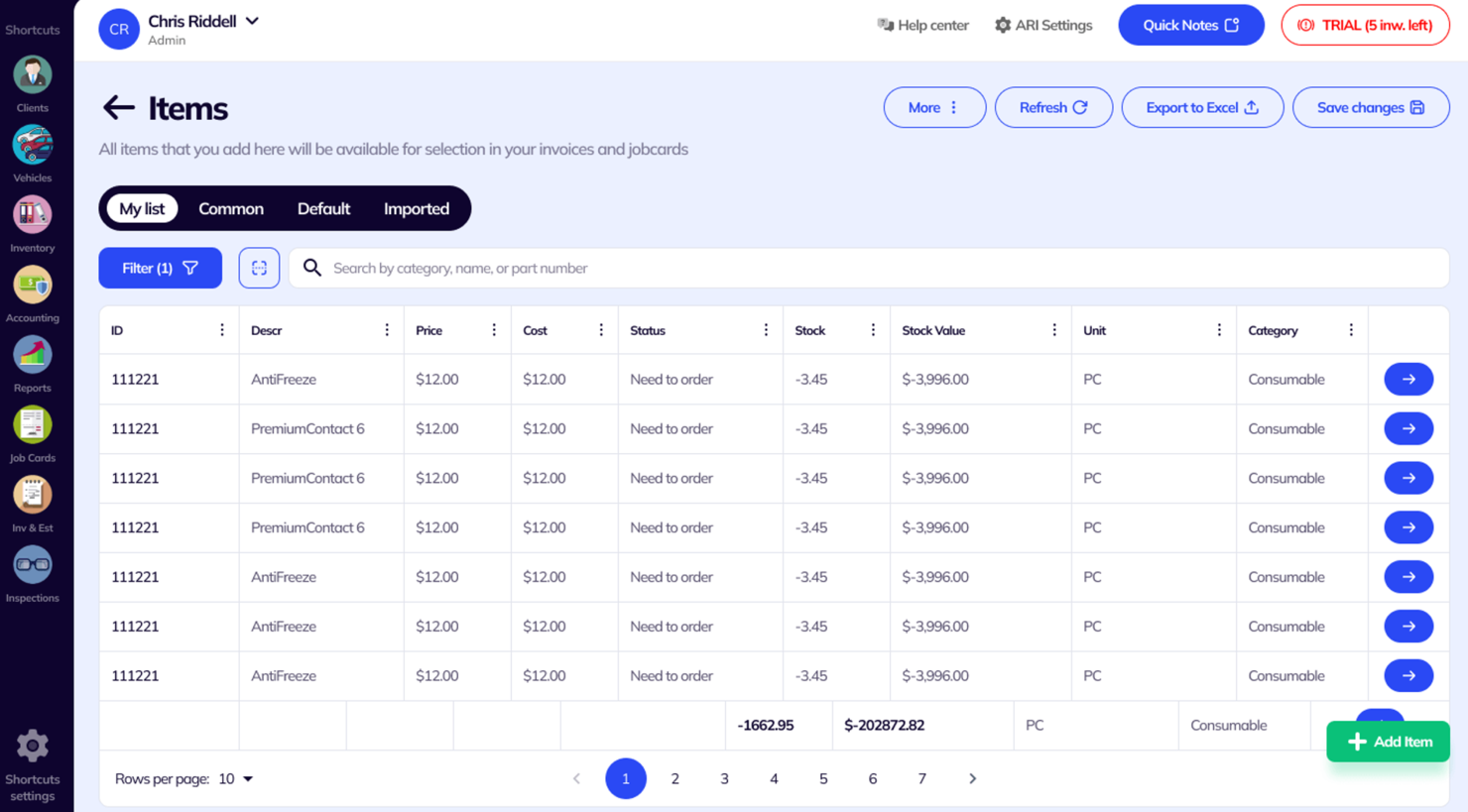 ARI (Auto Repair Software) screenshot - 10 Beste software voor projectmanagement in de automobielsector voor 2026