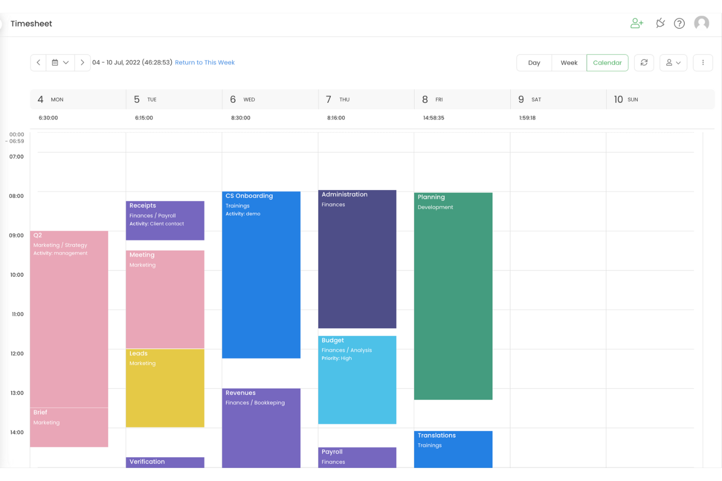 TimeCamp screenshot - 10 beste tijdregistratiesoftware voor accountants in 2026