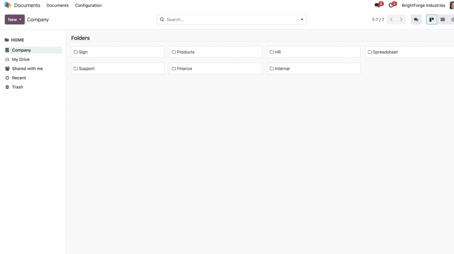 Odoo screenshot - 10 beste gratis software voor documentbeheer beoordeeld in 2026