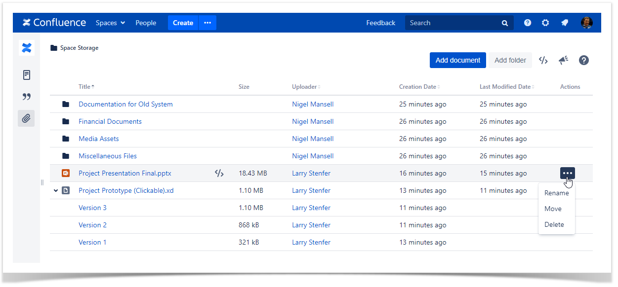Confluence screenshot - 10 beste gratis software voor documentbeheer beoordeeld in 2026