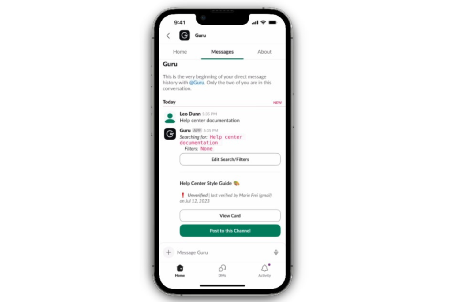 Guru screenshot - 10 beste notitie-apps om de productiviteit in 2026 te verhogen